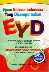 Image of EYD (Ejaan Bahasa Indonesia Yang Disempurnakan)